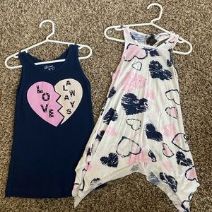 2 Flowers by Zoe tank tops one racerback